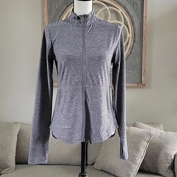 Kyodan Womens Activewear Size Medium Zip Up  in Lava Smoke Heather Jersey Jacket - Picture 1 of 14
